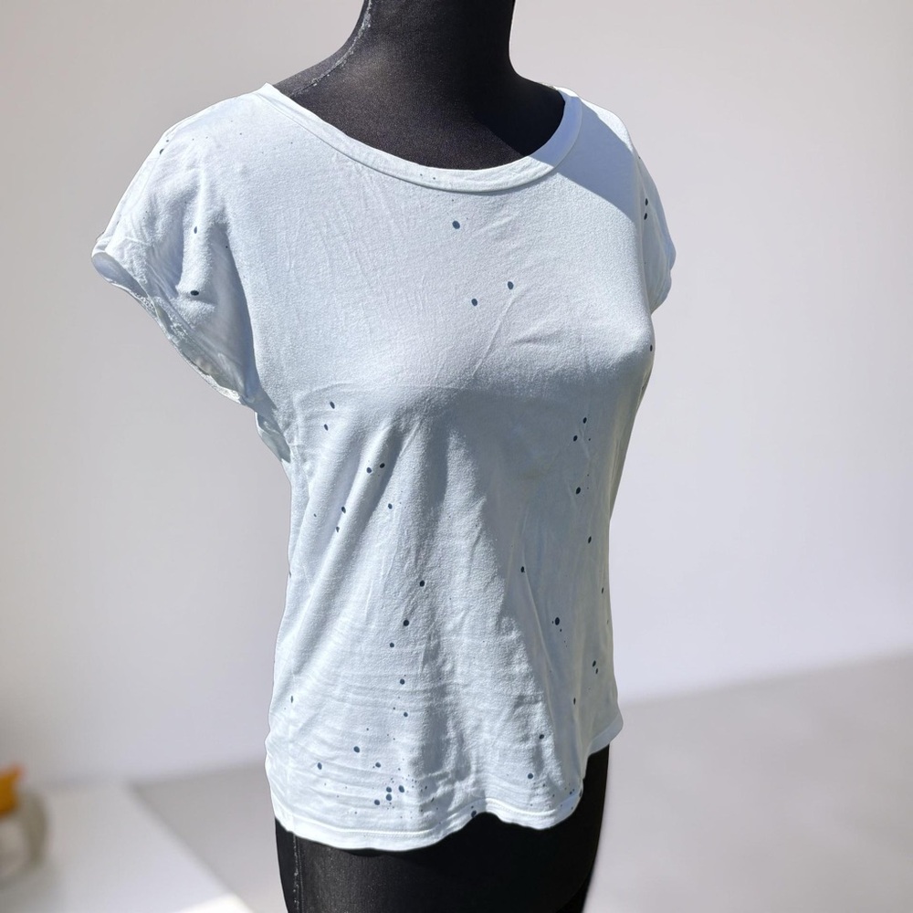 Sol‎ Angeles White Paint Splatter Graphic T-Shirt Size XS Short Sleeve Tee - Picture 7 of 7